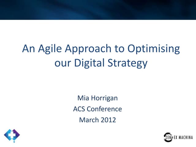 Using Agile to move from info centric to  user centric 
