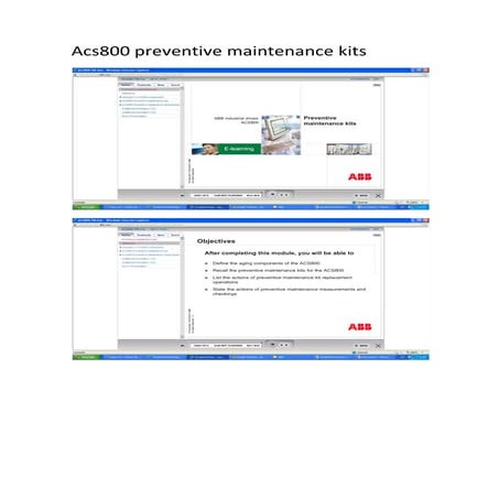 Acs800 preventive maintenance kits | PDF