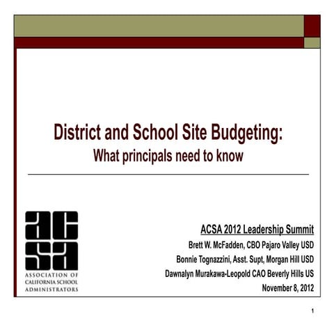 Acsa 2012 summit   budgeting for principals