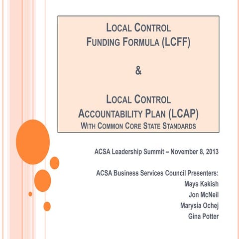 Local Control Accountability Plan | PPTX