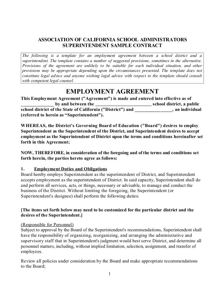 acsa supt sample contract 1 29 13 sample email resumes