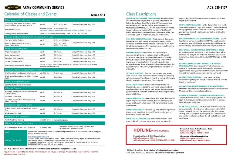 ACS Calendar March 2014