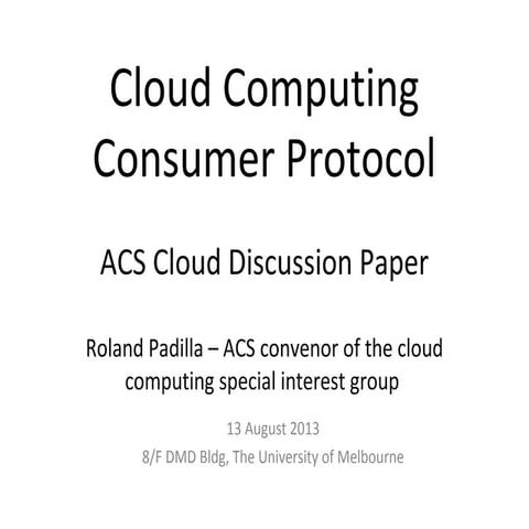 ACS cloud discussion paper
