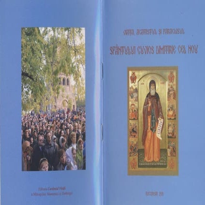 Viaţa, acatistul şi paraclisul Sfântului cuvios Dimitrie cel nou
