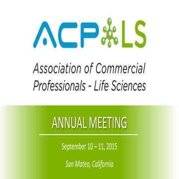 ACS-LS Presentation: Life Science Marketing Best Practices