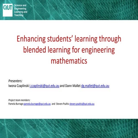 Enhancing students' learning through blended learning for engineering mathema...