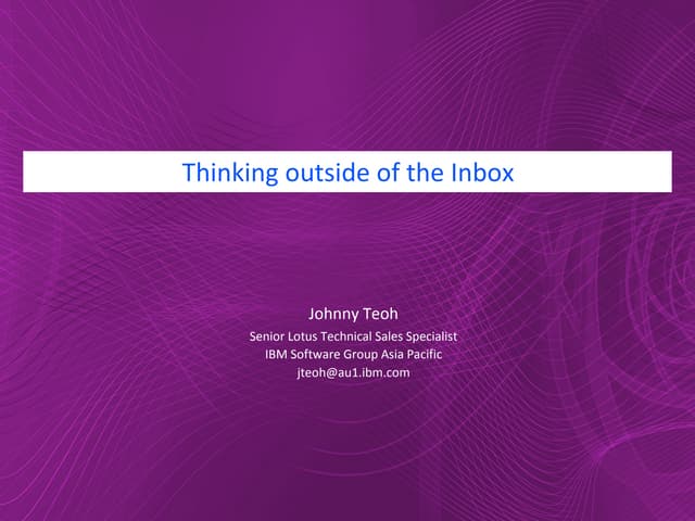 Acs Presentation   Thinking Outside Of Inbox V2