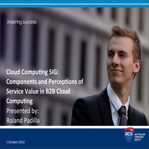 ACS Seminar: Components & perceptions of SerVal in B2B cloud computing