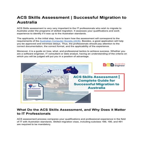 ACS skills assesment |Complete Skill Assessments Guide | PDF