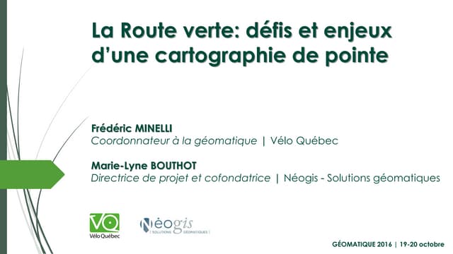 Act 00015 la route verte  défis et ...