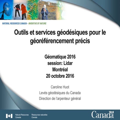 Act 00041 outils et services géodésiques pour le géoréferencement précis
