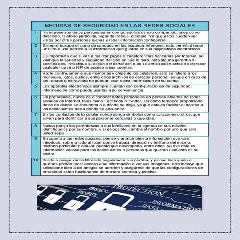 Medidas de seguridad en las de redes sociales | PPTX