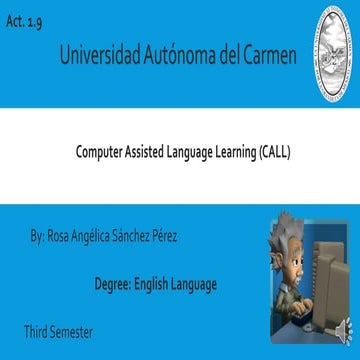 Act. 1.9 Computer Assisted Language Learning 