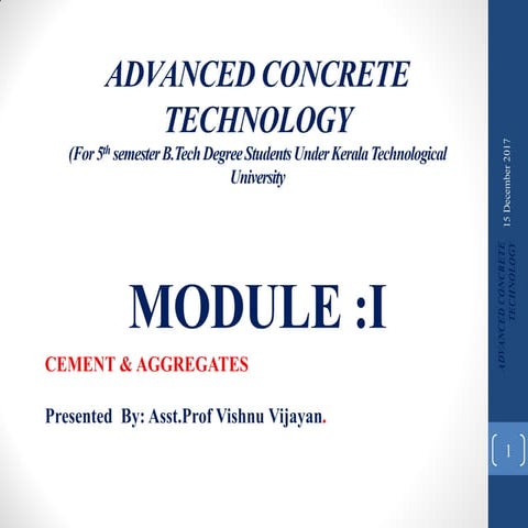 ADVANCED CONCRETE TECHNOLOGY  (CE361)