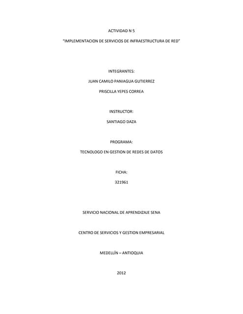 Act. n°5 (dhcp, dns, http, ftp & ssh)