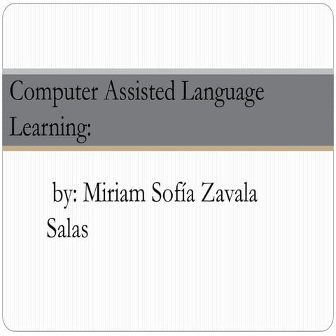 Computer assisted language learning | PPTX