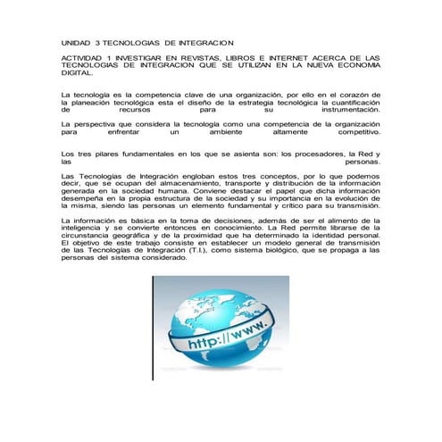 TECNOLOGIAS DE INTEGRACION