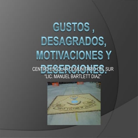Act 2 gustos , desagrados, motivaciones y deserciones