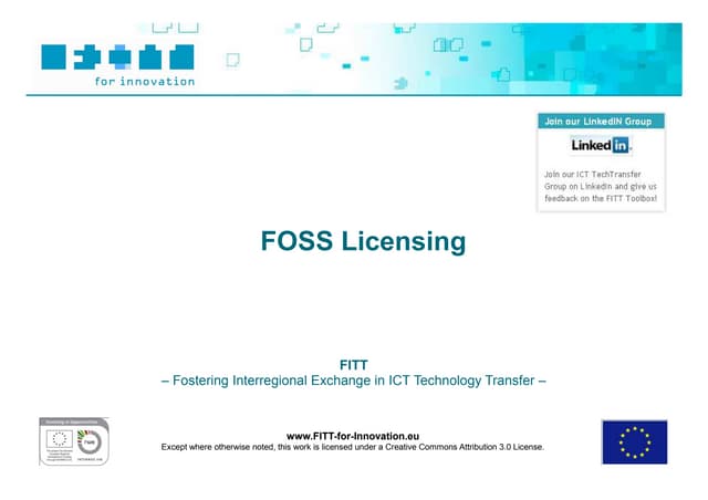 FITT Toolbox: FOSS Licencing
