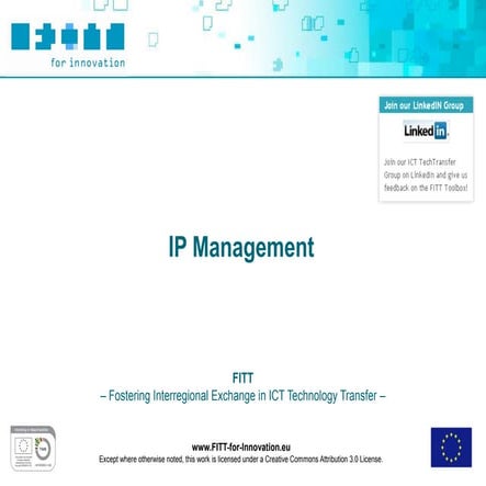 FITT Toolbox: IP Management