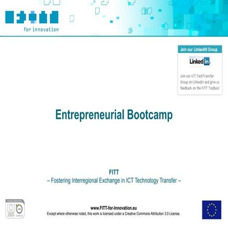 FITT Toolbox: Entrepreneurial Bootcamp