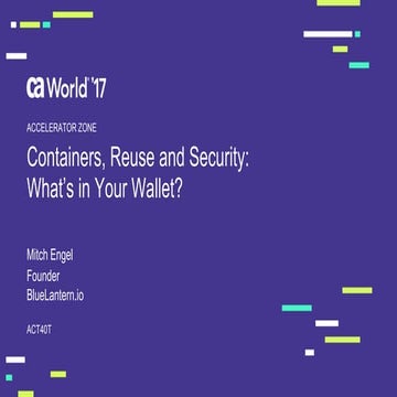 Containers, Reuse and Security: What’s in Your Wallet?