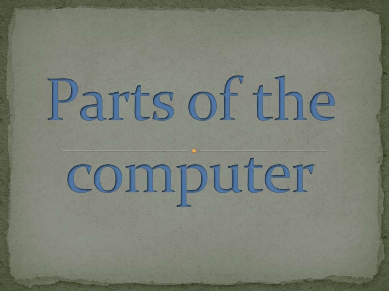 parts of computer(software)