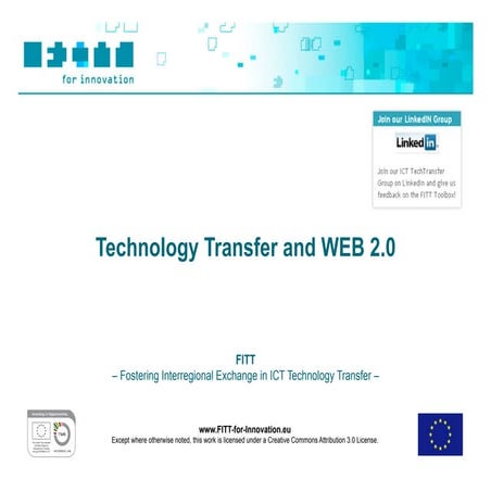 FITT Toolbox: Technology Transfer & Web 2.0