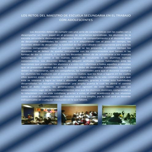 Act 6 los retos del maestro de escuela secundaria