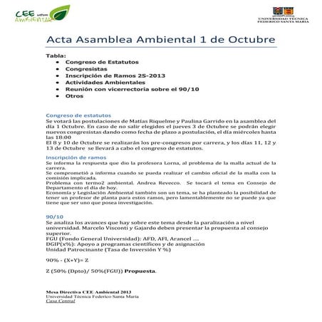Acta asamblea ambiental 1 de octubre 2013