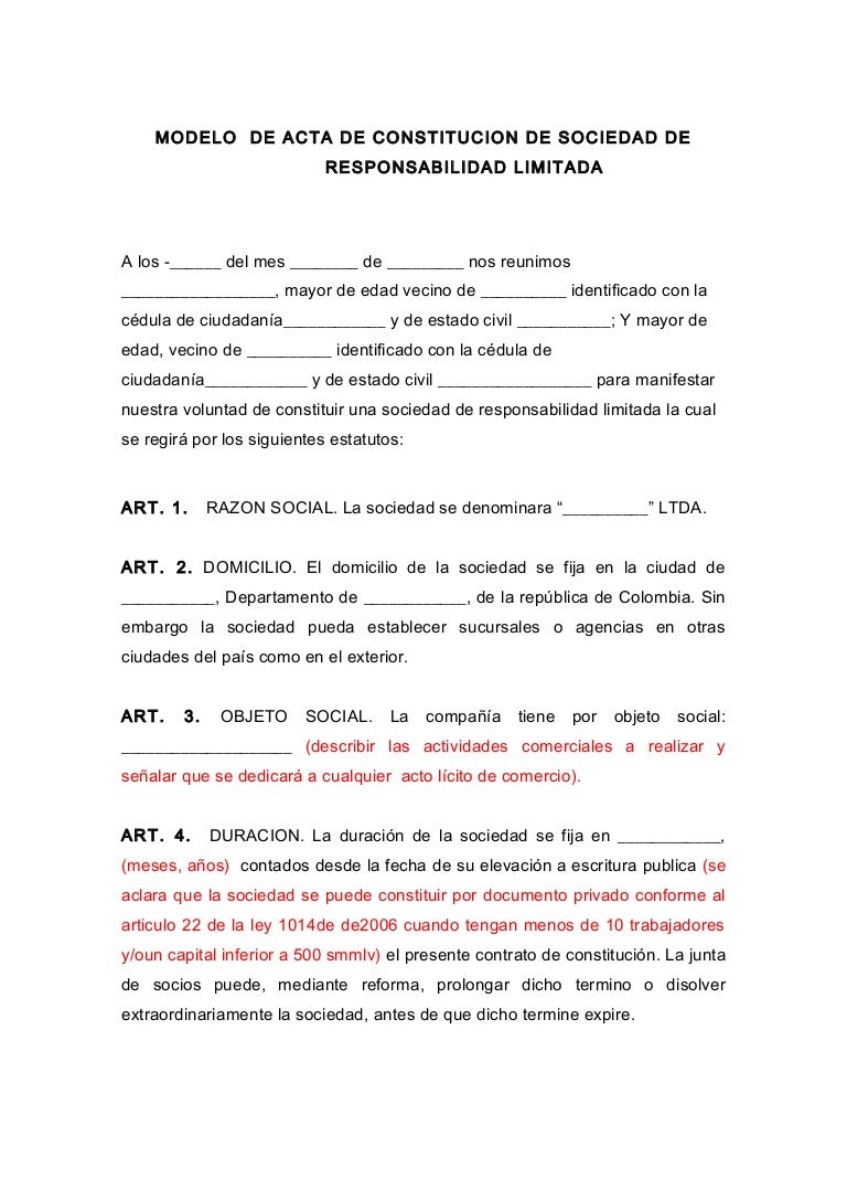 Minuta de escritura pública