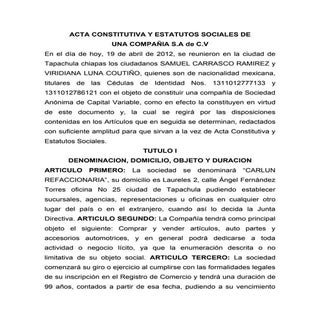 Acta contitutiva