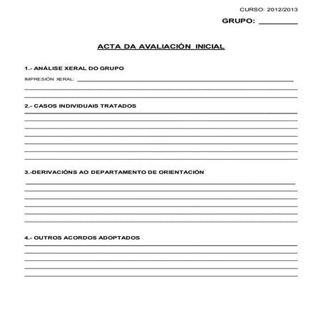 Acta evaluación inicial