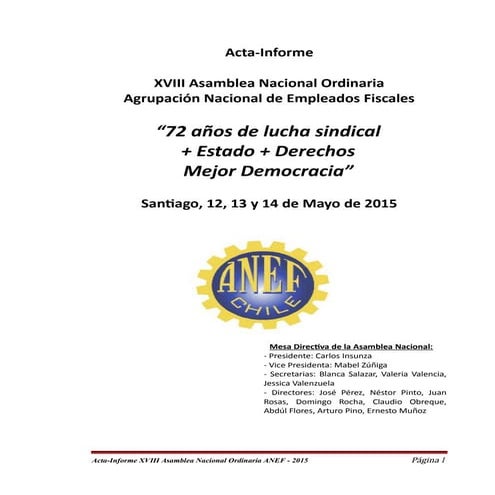 Actas completas xviii asamblea nacional  anef mayo 2015
