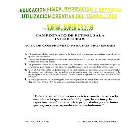 Actas De Compromiso EdufíSica Ienss