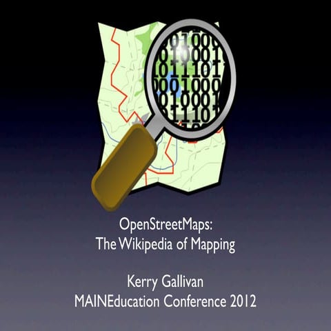THE WIKIPEDIA OF MAPPING: Open- streetmaps! 