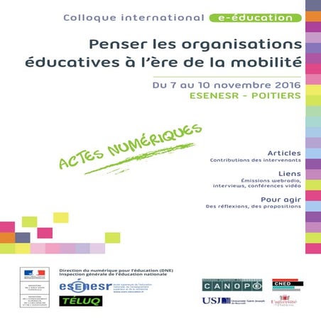 Mettre en oeuvre les différentes formes de mobilité dans les apprentissages (...
