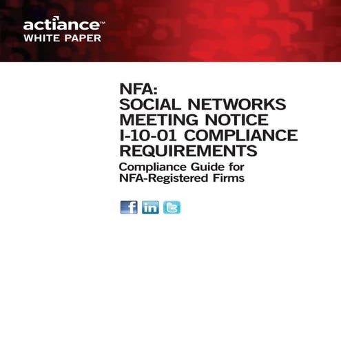 Compliance Guide for NFA-Registered Firms