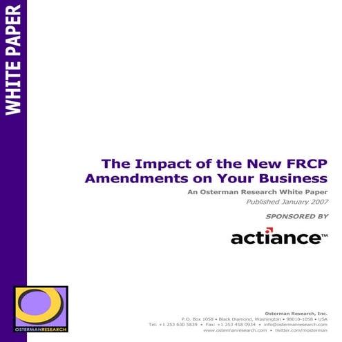 The impact of the new FRCP amendments on your business