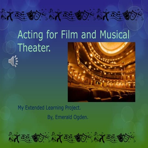 Acting for film and musical theater