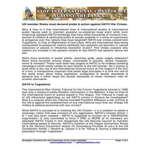 Action against-nato-war-crimes