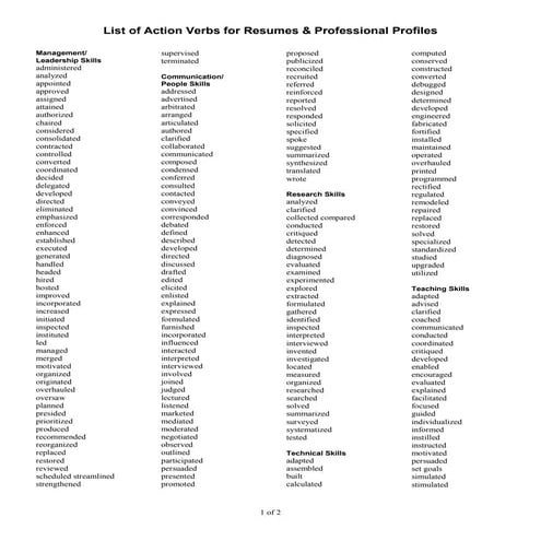 Action verbs-for-resumes