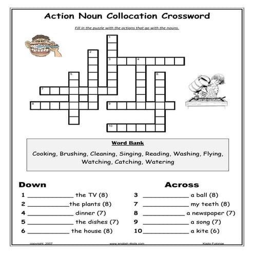 Action%20 noun%20collocation%20crossword