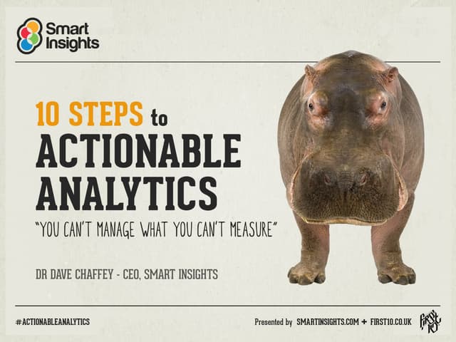 10 Steps to Actionable Analytics fo...