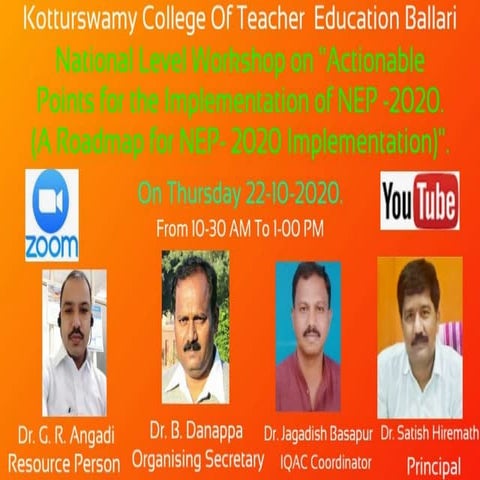 Actionable points for the implementation of nep 2020