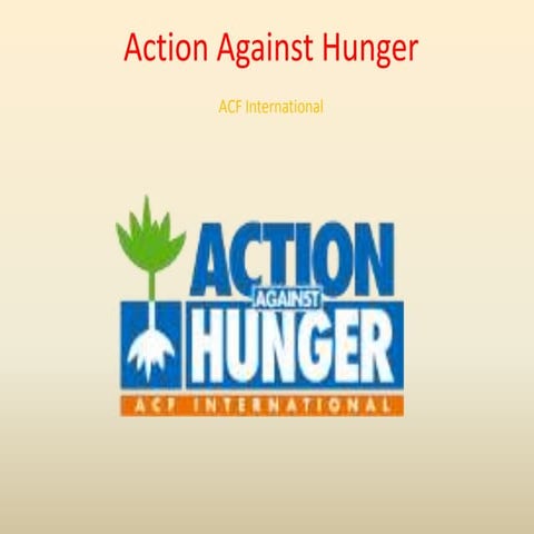 Action against hunger | PPT