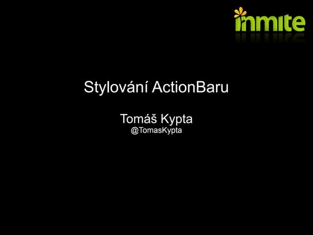 Stylování ActionBaru