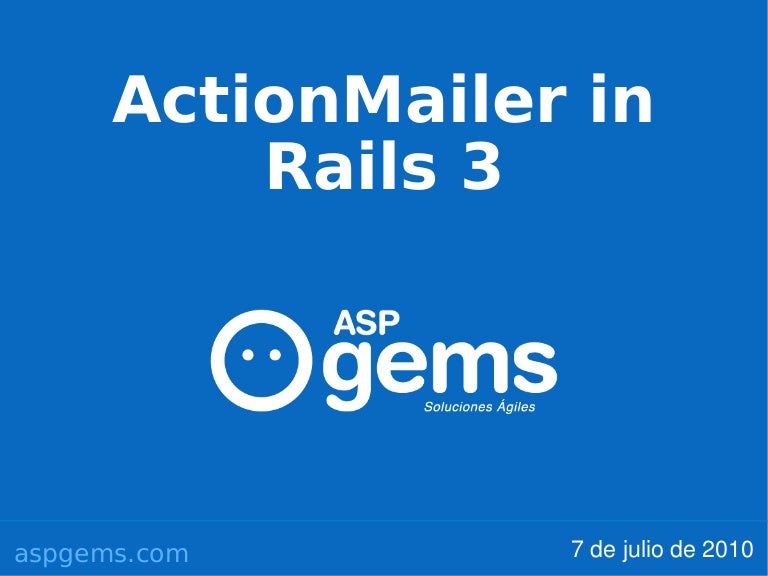 ActionMailer in Rails 3