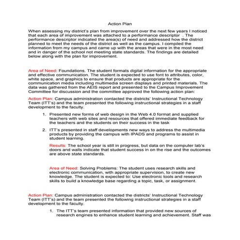 Sped and inclusive education action plan | PDF
