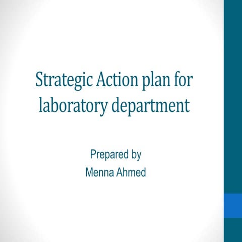 Action plan for laboratory department
